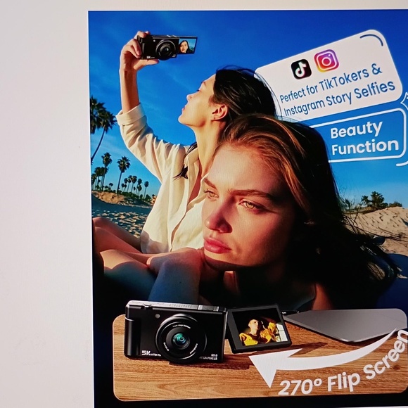 True 5K Digital Camera Photography, Autofocus 80MP 18X Digital Zoom 3" Screen - Picture 3 of 16